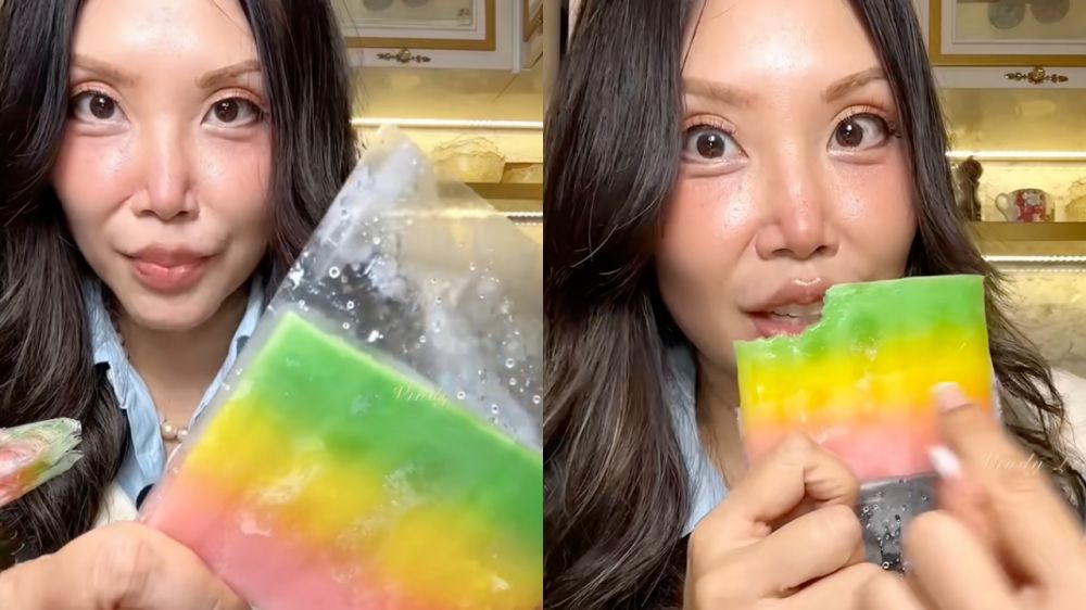 Cara makan es gabus dengan slay ala Vindy Lee, nggak belepotan dan tetap anggun