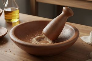 Trik hilangkan bau tanah pada cobek baru, cukup pakai minyak dan garam