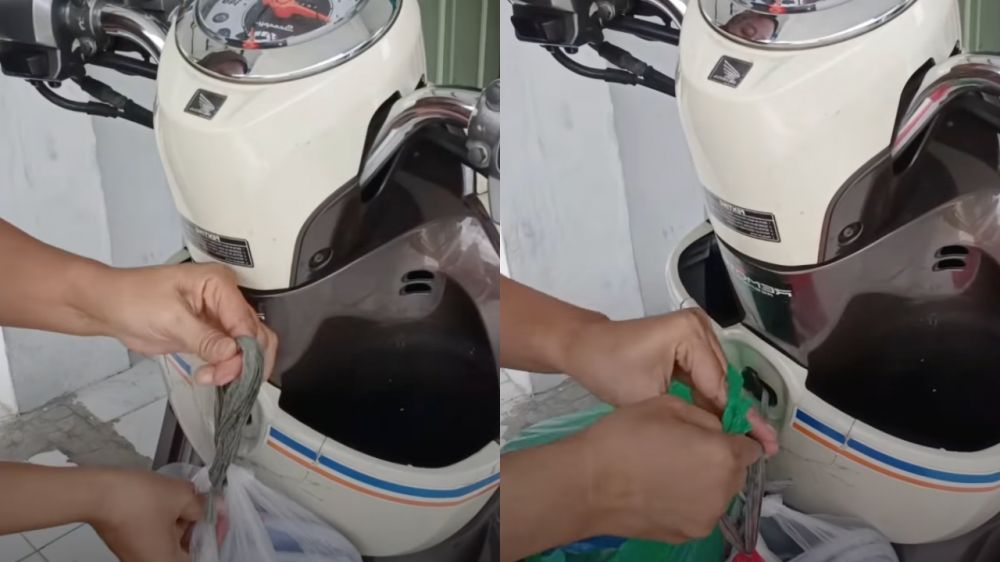 Cara jitu tambah kapasitas gantungan motor, solusi praktis buat emak-emak saat belanja banyak