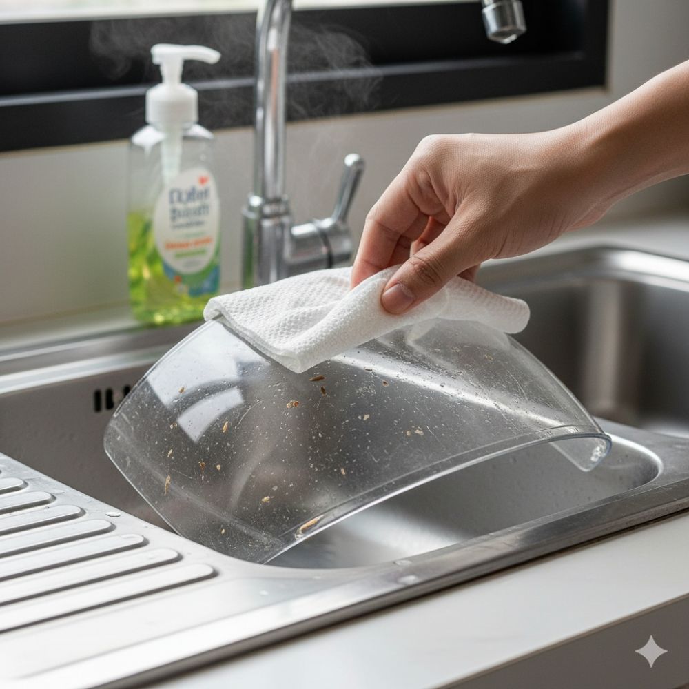 Cara membersihkan kaca helm kusam tanpa gores, cukup pakai tisu dapur