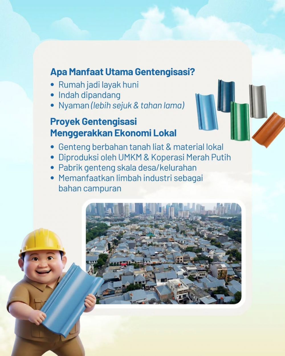 Apa itu program Gentengisasi? Ini bocoran tujuan, anggaran, & strategi pemerintah wujudkan hunian ASRI