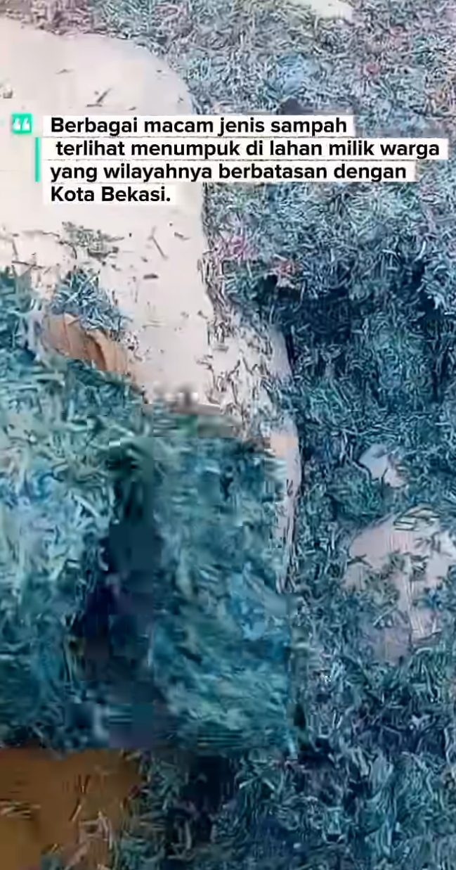 5 Potret limbah mirip cacahan uang Rp50-Rp100 ribu ditemukan di TPS liar Bekasi