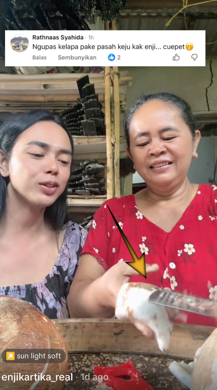 Cara mudah mengupas kulit ari kelapa pakai parutan keju lebih cepat dan bersih ketimbang peeler