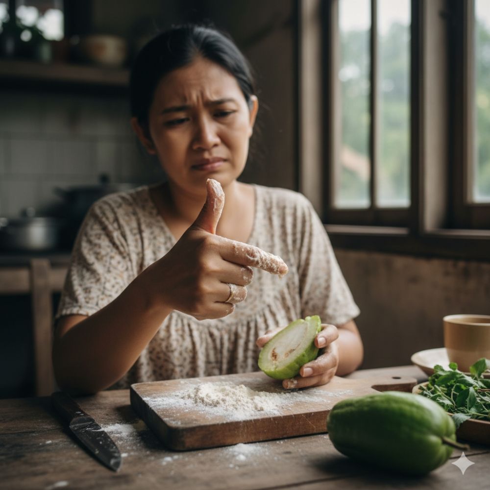 Tangan kena getah labu siam? Gunakan minyak sayur agar bersih seketika, begini cara pakainya