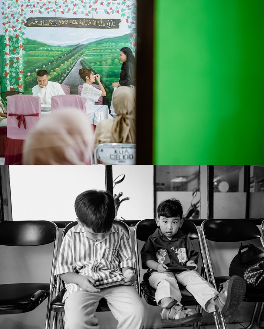 Inspirasi nikah di KUA 2026, 11 potret gaya unik Reza SMASH menikahi Santi Febrianti di Bandung