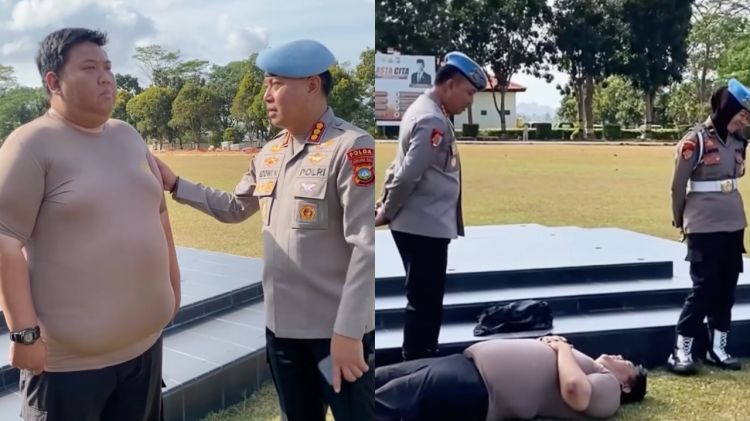 Nasib polisi ditegur atasan, sudah terlambat karena begadang, disuruh target kurus 30 kg pula