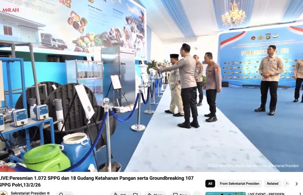 9 Momen Presiden Prabowo tinjau teknologi SPPG baru, cicipi menu MBG langsung