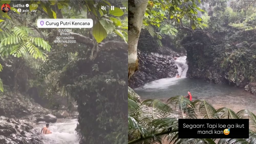 Detik-detik Judika terjebak banjir saat offroad trail di Hambalang, pilih tinggalkan motor