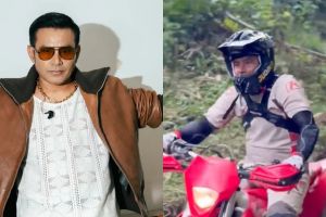 Detik-detik Judika terjebak banjir saat offroad trail di Hambalang, pilih tinggalkan motor