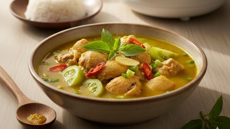 Resep ayam kuah asam segar cuma pakai rice cooker tinggal klik
