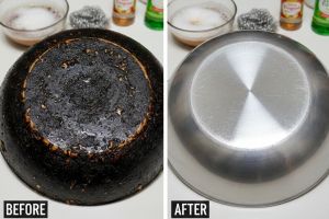 Tutorial membersihkan kerak gosong wajan paling irit dan hasilnya maksimal