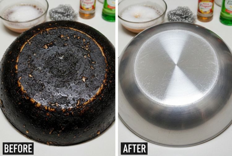 Tutorial membersihkan kerak gosong wajan paling irit dan hasilnya maksimal