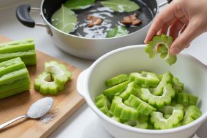 Tutorial menghilangkan rasa pahit pare untuk siomay dan lalapan, hasilnya maksimal