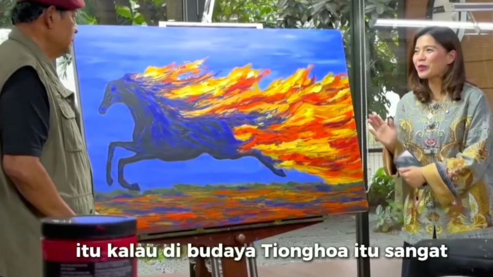 5 Penampakan lukisan Kuda Api karya SBY yang terjual Rp6,5 miliar di acara Imlek 2026
