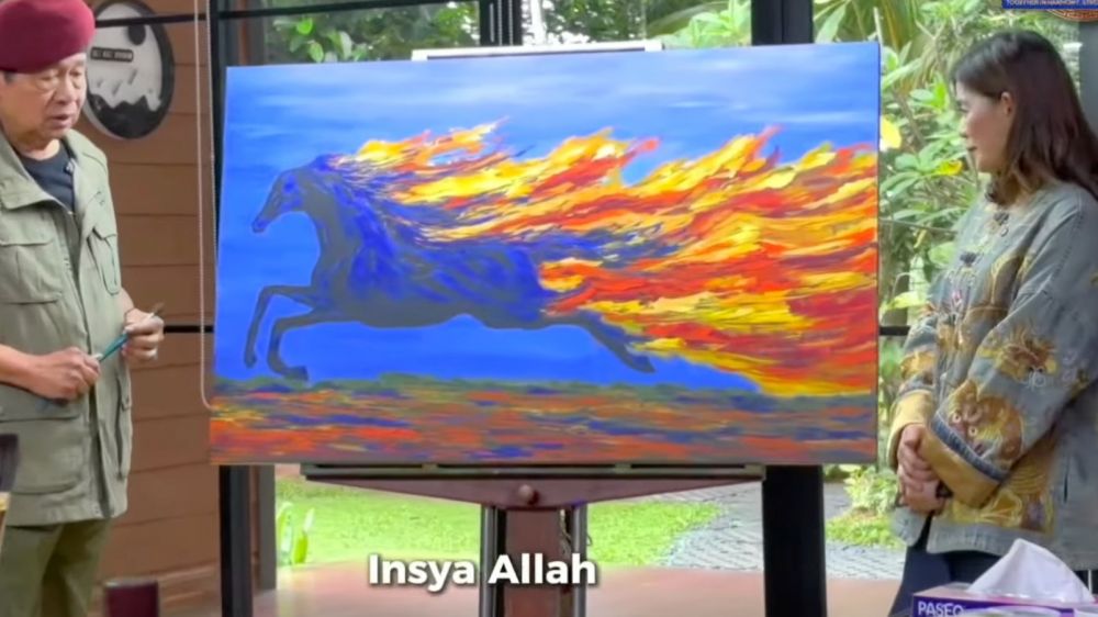 5 Penampakan lukisan Kuda Api karya SBY yang terjual Rp6,5 miliar di acara Imlek 2026