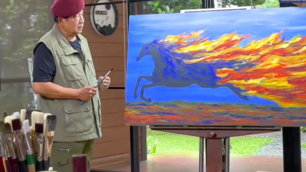 Lukisan Kuda Api SBY YouTube/Partai Demokrat