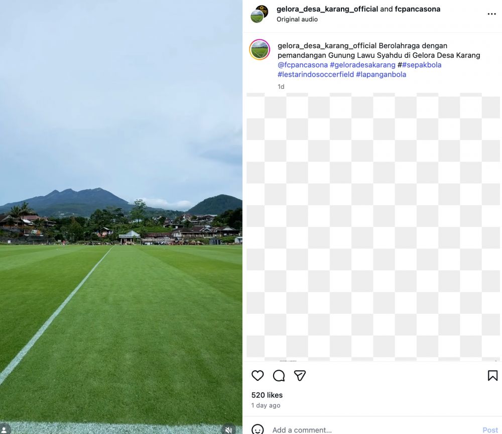 9 Potret mewah Gelora Desa Karang, lapangan viral kualitas internasional dengan view Gunung Lawu