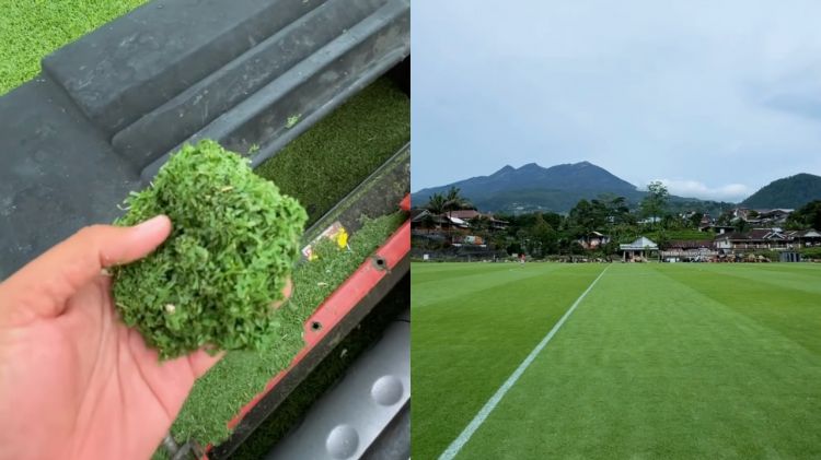 9 Potret mewah Gelora Desa Karang, lapangan viral kualitas internasional dengan view Gunung Lawu