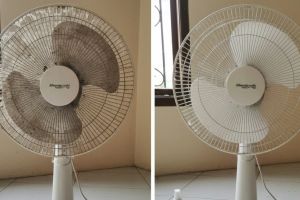 Trik kipas angin kinclong modal baking soda, nggak perlu capek lepas baut