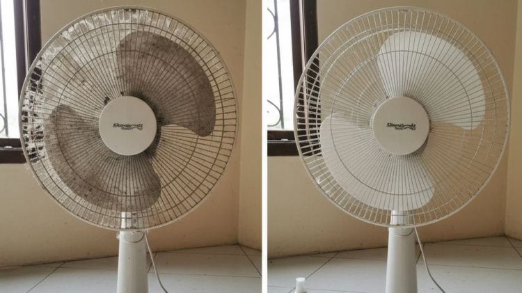 Trik kipas angin kinclong modal baking soda, nggak perlu capek lepas baut