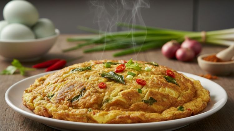 Cara bikin telur dadar bebek yang tebal, creamy, dan wangi tanpa bau amis membandel