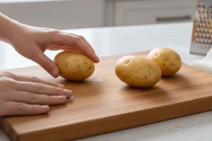 Trik jitu mengusir bau bawang di talenan kayu dengan kentang, begini caranya