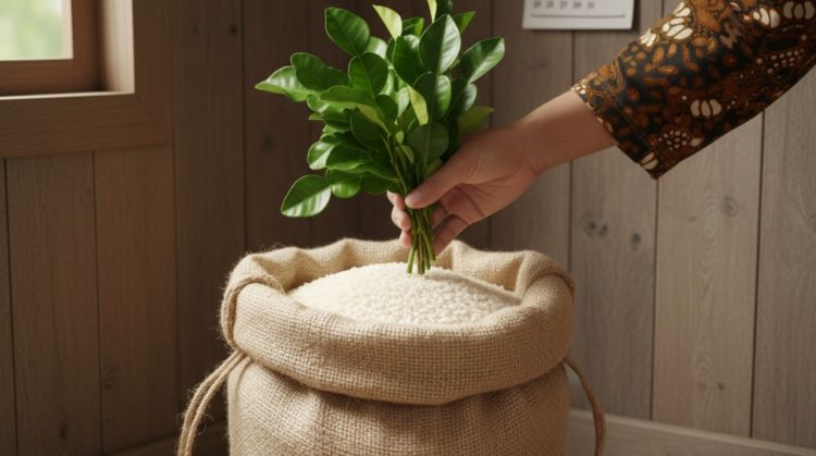 Beras karung tahan lama bebas kutu, tambah daun jeruk purut saja, ini caranya