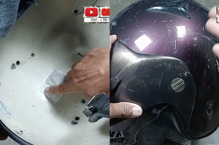 Helm bau keringat? Basmi apek dengan 1 bahan dapur dan detergen simpel