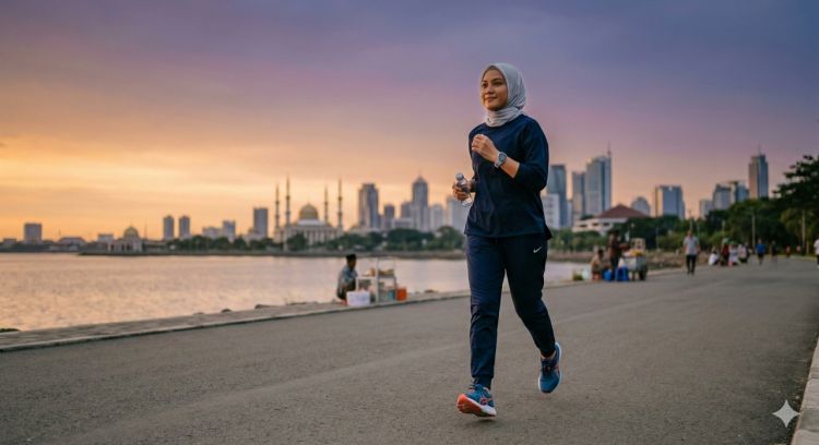 30 Caption foto ngabuburit lari jelang buka, kata-kata keren untuk tema sporty Ramadhan