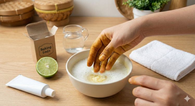 Tangan kuning kena kunyit? Gunakan 2 bahan dapur ini agar bersih seketika