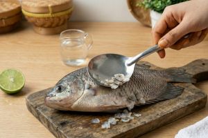 Cara aman membersihkan sisik ikan gurame tanpa takut terluka