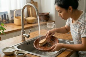 Tips merawat cobek tanah liat, trik sederhana basmi bakteri dan jamur