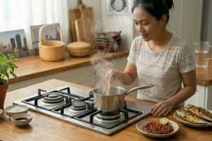 Tips hemat hilangkan bau terasi dan ikan goreng di dapur pakai cuka