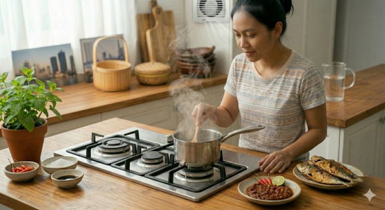 Tips hemat hilangkan bau terasi dan ikan goreng di dapur pakai cuka