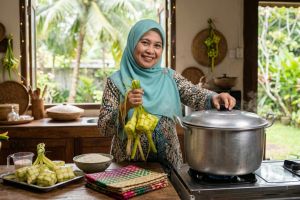 Trik rahasia ketupat Lebaran matang sempurna hanya 30 menit, janur tetap hijau cerah