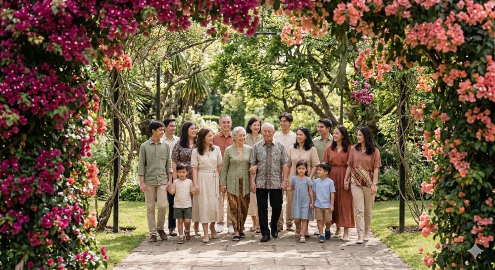 5 Ide foto Lebaran outdoor di taman, rahasia foto keluarga segar & natural