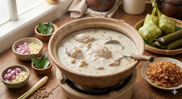 Resep opor ayam putih khas Lebaran, rahasia santan tidak pecah walau dipanaskan