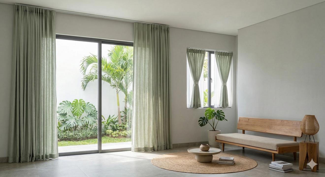 Cara memilih gorden rumah minimalis yang benar, dari ukuran sampai bedain jendela dan pintu