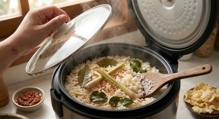 3 Cara masak nasi uduk dengan rice cooker, hemat waktu tetap lezat