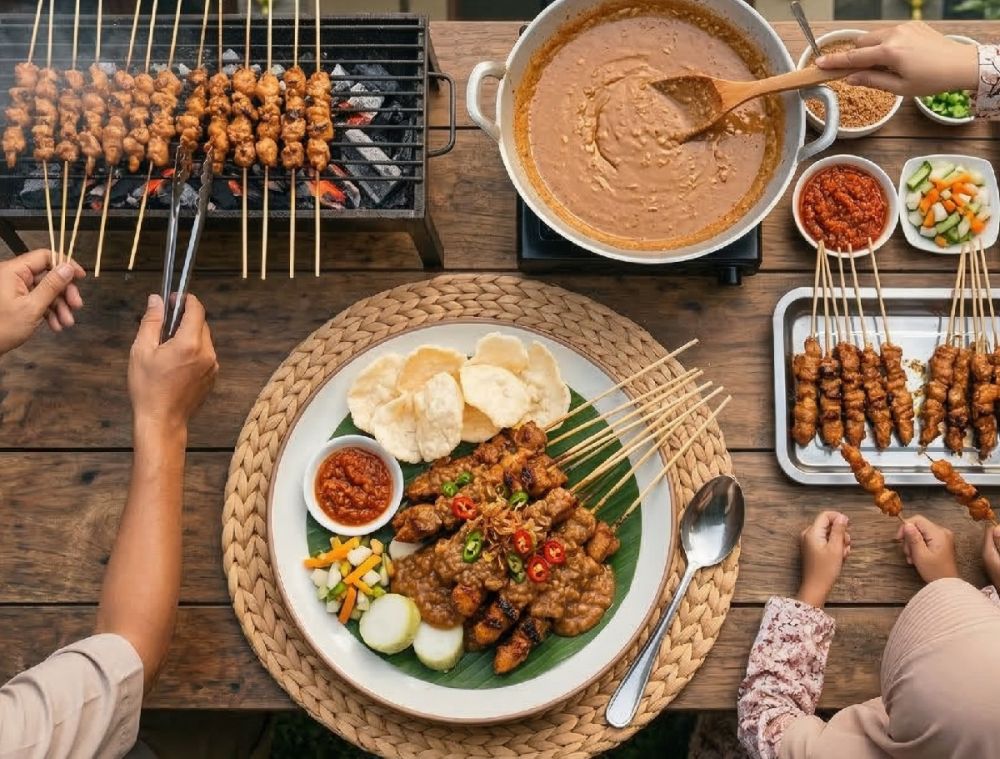 Resep sate ayam untuk meriahkan kumpul keluarga di kampung, masaknya gampang dan nggak ribet