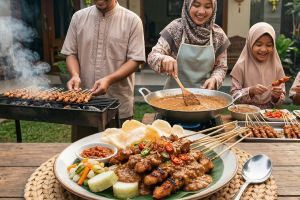 Resep sate ayam untuk meriahkan kumpul keluarga di kampung, masaknya gampang dan nggak ribet
