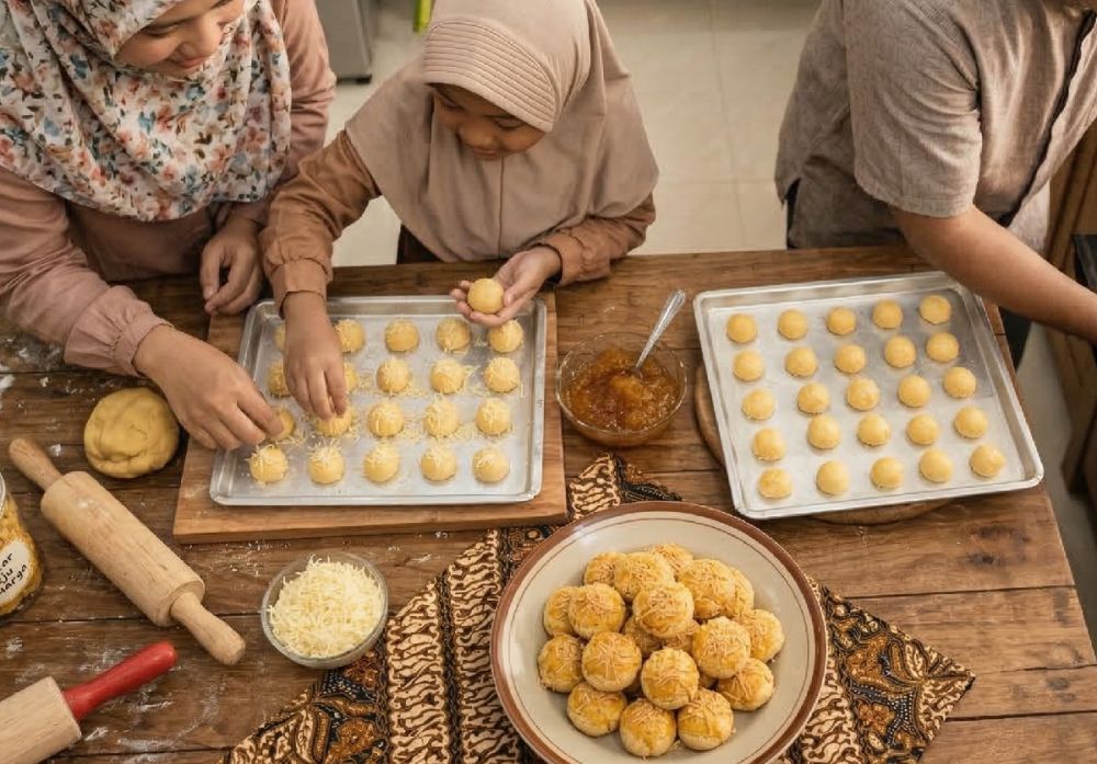 Resep nastar keju lebaran yang bisa dibikin bareng keluarga, rasanya enak buatnya asyik