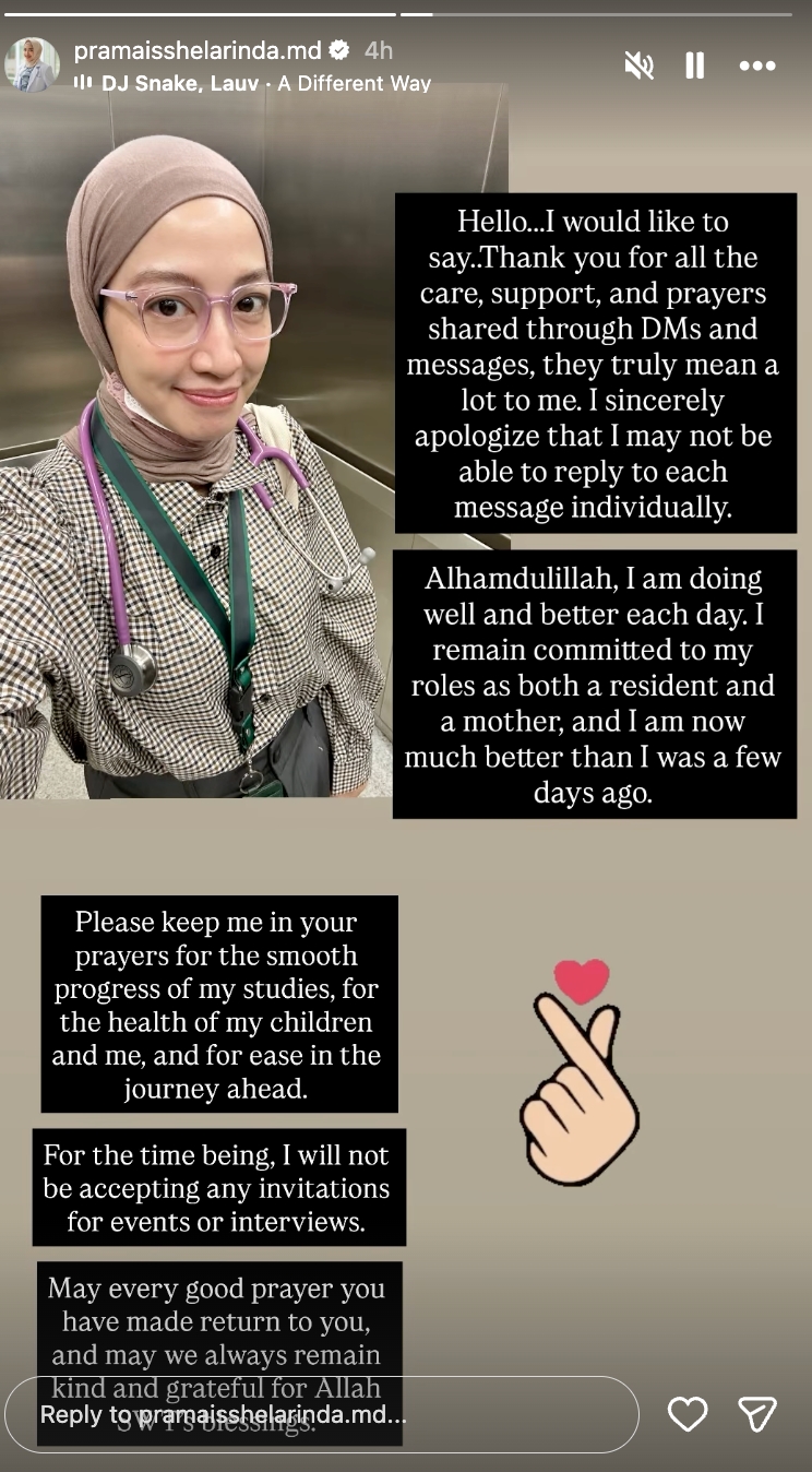 Maissy mantan penyanyi cilik buka suara terkait isu rumah tangga, fokus pendidikan residen dan anak