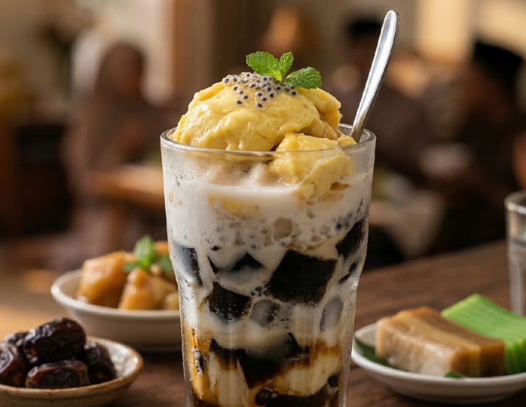 Resep es cincau durian yang segar untuk takjil di weekend yang tak terlupakan, manis dan praktis