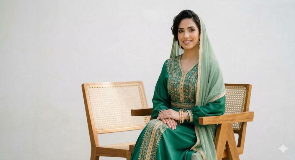 5 Ide pose foto outfit Lebaran sendiri yang profesional cuma pakai kamera HP