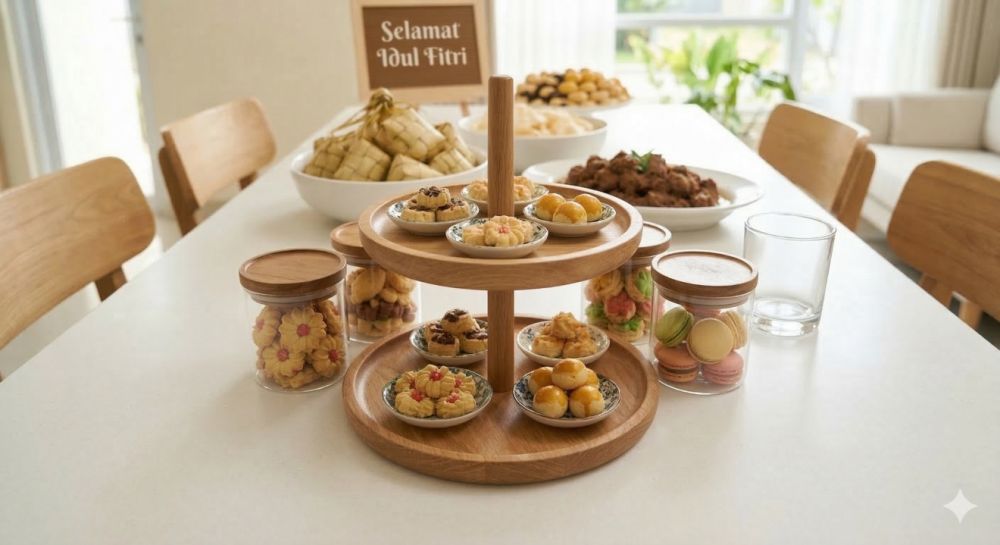 5 Inspirasi meja makan Lebaran clean aesthetic yang cocok untuk rumah tipe 36 dan 45