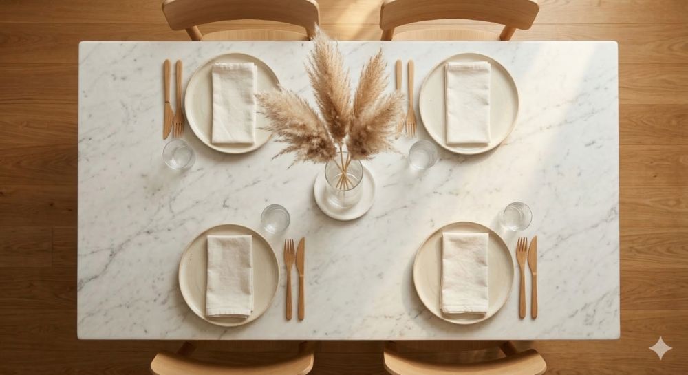 5 Inspirasi meja makan Lebaran clean aesthetic yang cocok untuk rumah tipe 36 dan 45