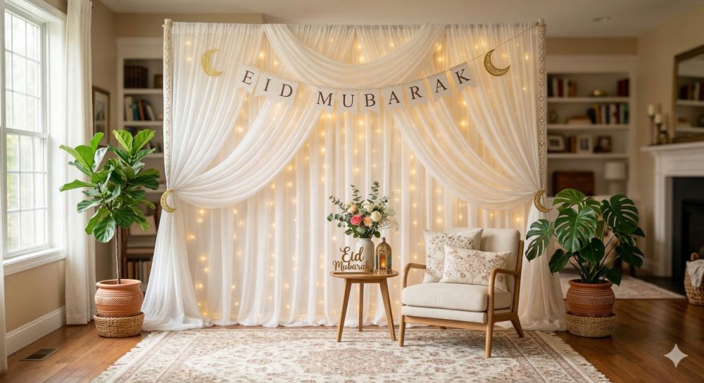 5 Cara membuat backdrop foto Lebaran sendiri di rumah ala studio profesional