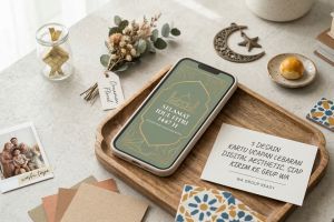 5 Desain kartu ucapan Lebaran digital aesthetic, siap kirim ke grup WA