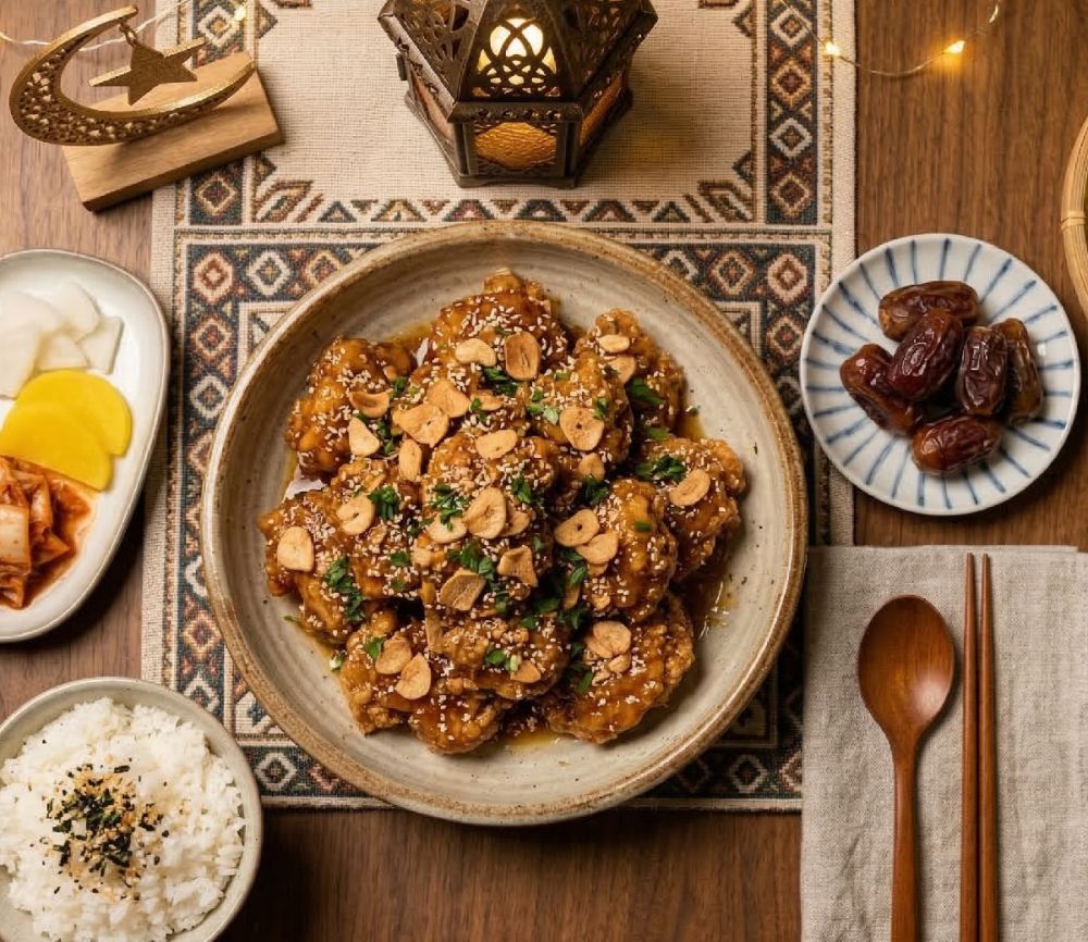 Menu lebaran kekinian yang nggak ngebosenin? Cobain resep korean garlic butter chicken, yuk!